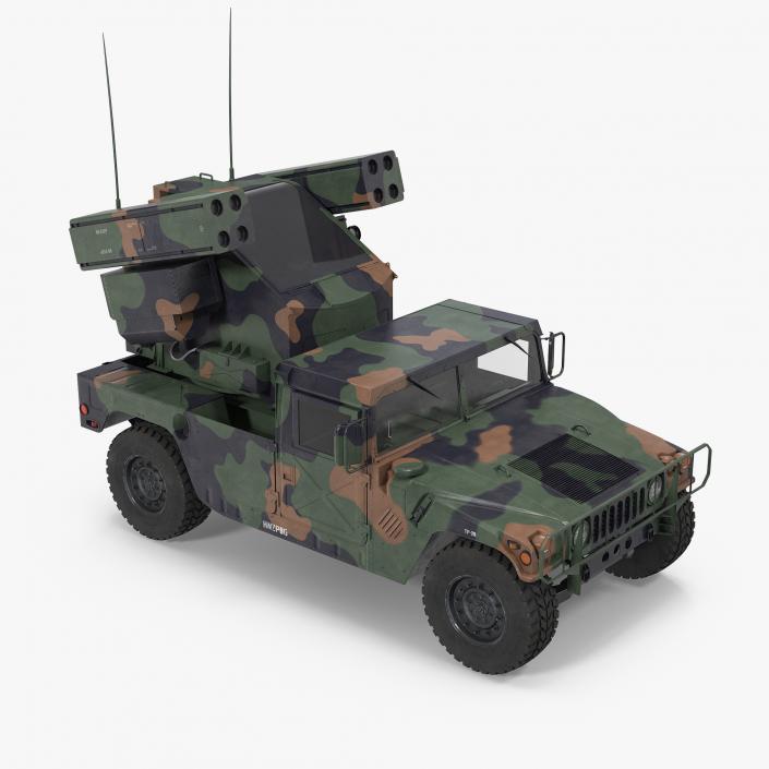 HMMWV M998 Equipped with Avenger Camo 3D