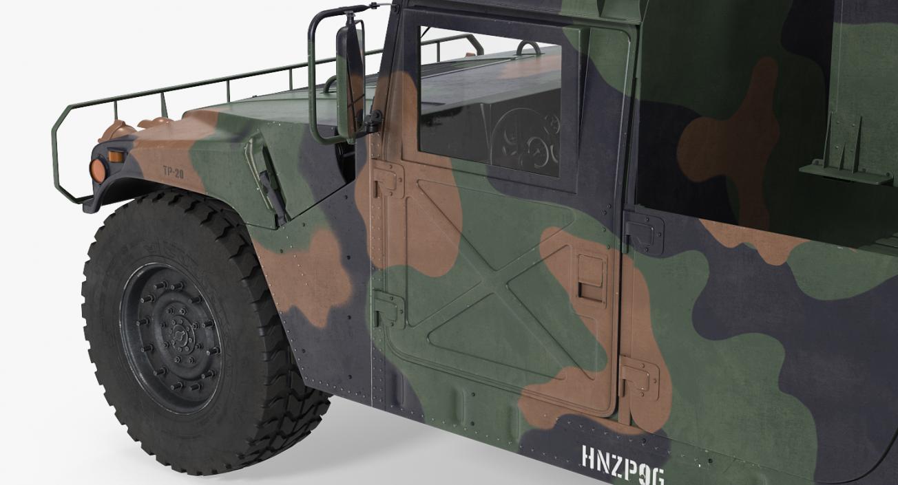 HMMWV M998 Equipped with Avenger Camo 3D