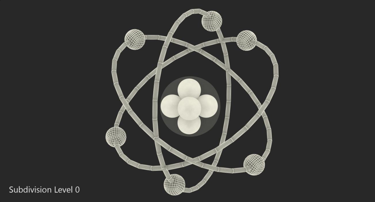 Abstract Atom Orbit 3D model