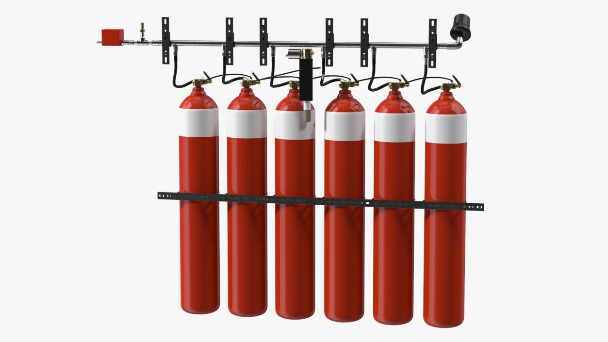 Dioxide Fire Extinguisher System 3D