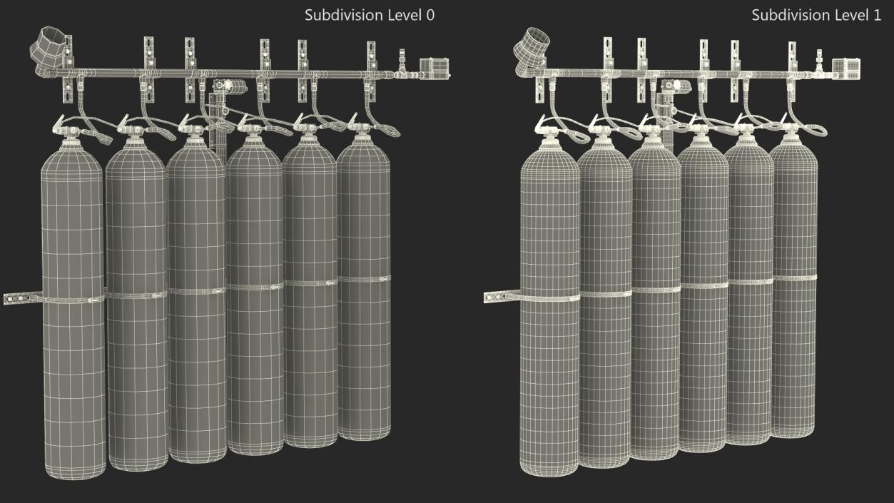 Dioxide Fire Extinguisher System 3D