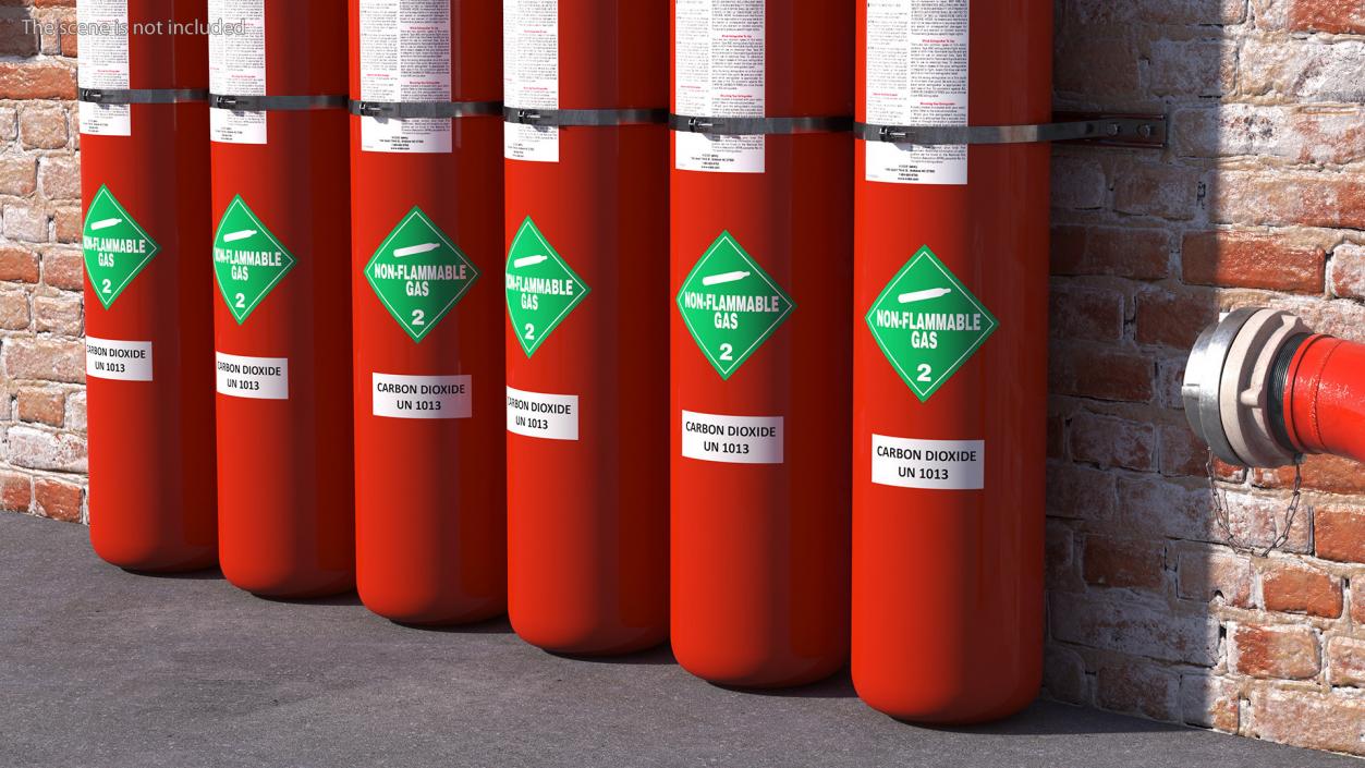 Dioxide Fire Extinguisher System 3D