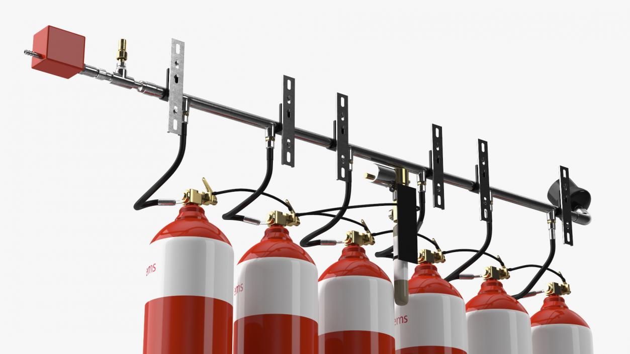 Dioxide Fire Extinguisher System 3D