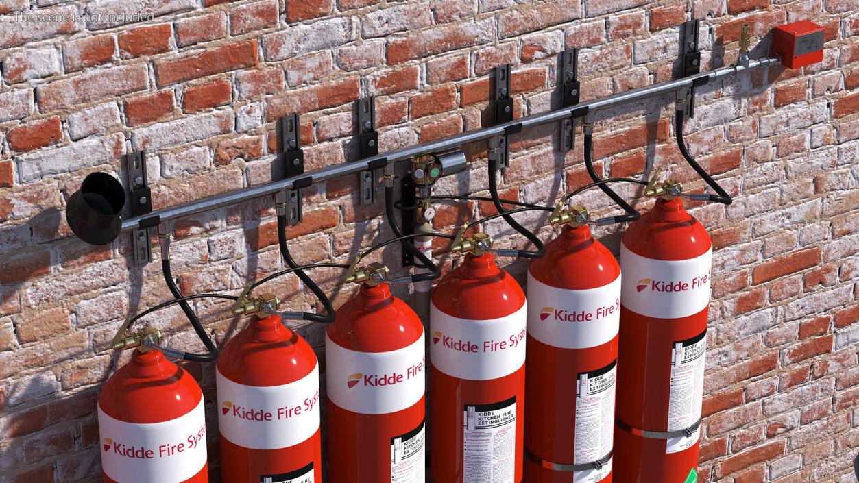 Dioxide Fire Extinguisher System 3D