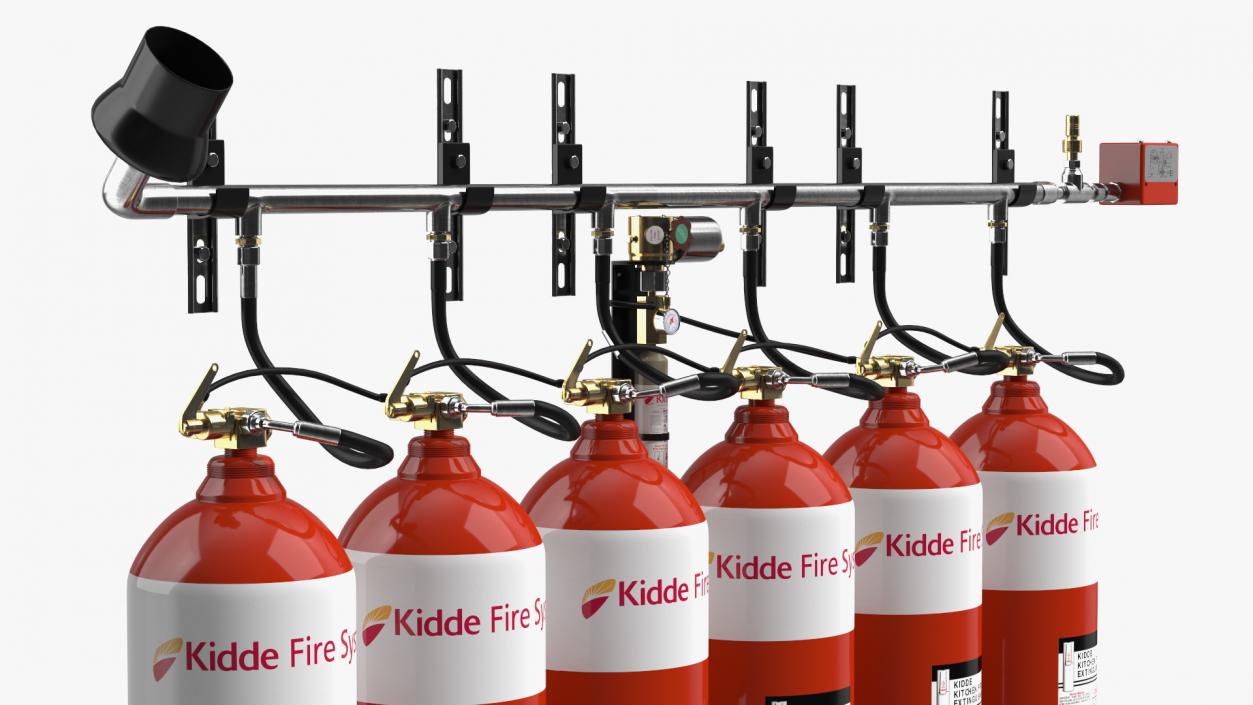 Dioxide Fire Extinguisher System 3D