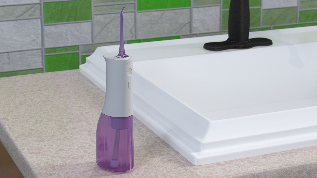 3D Teeth Cleaning Device Purple model