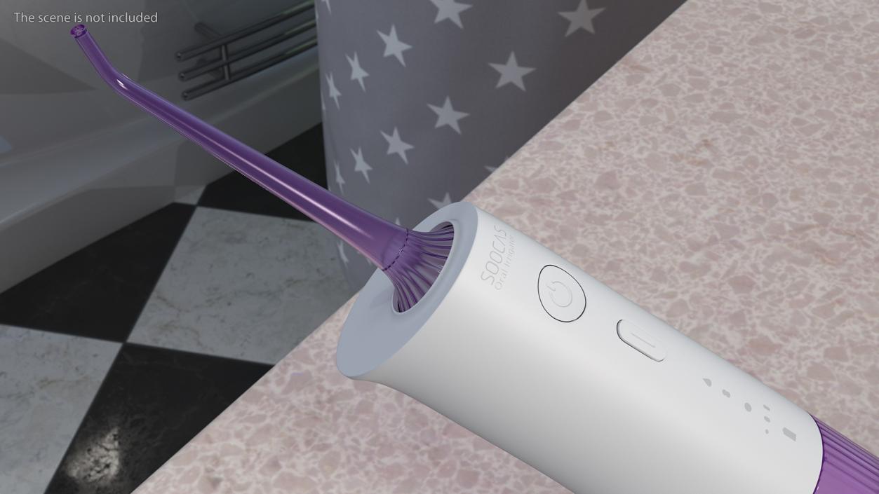 3D Teeth Cleaning Device Purple model