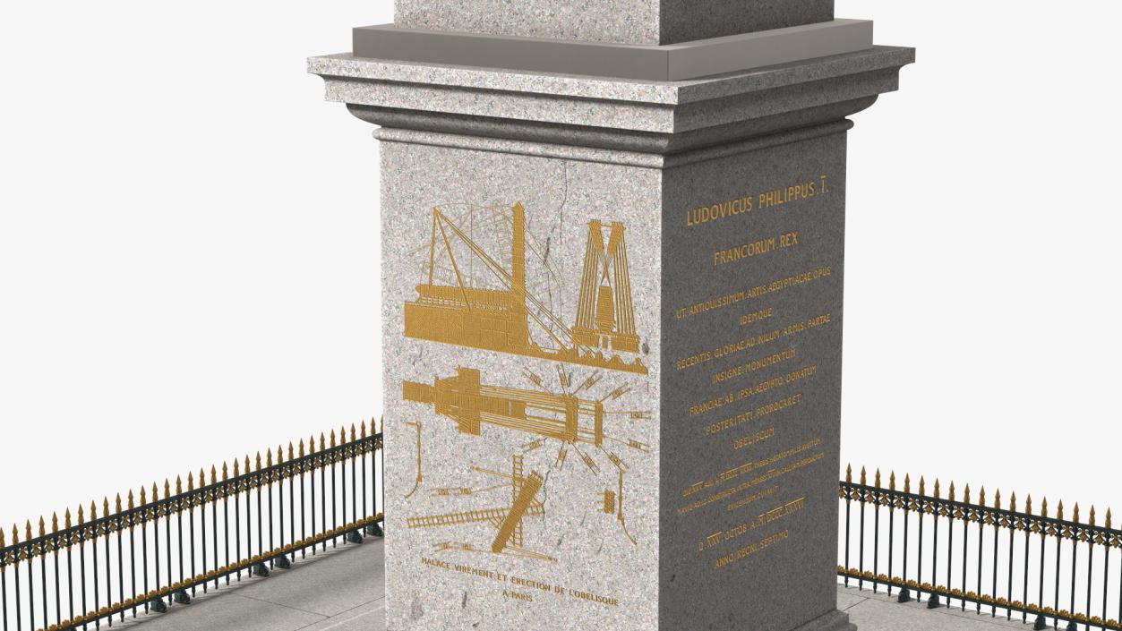 Luxor Obelisks Paris France 3D