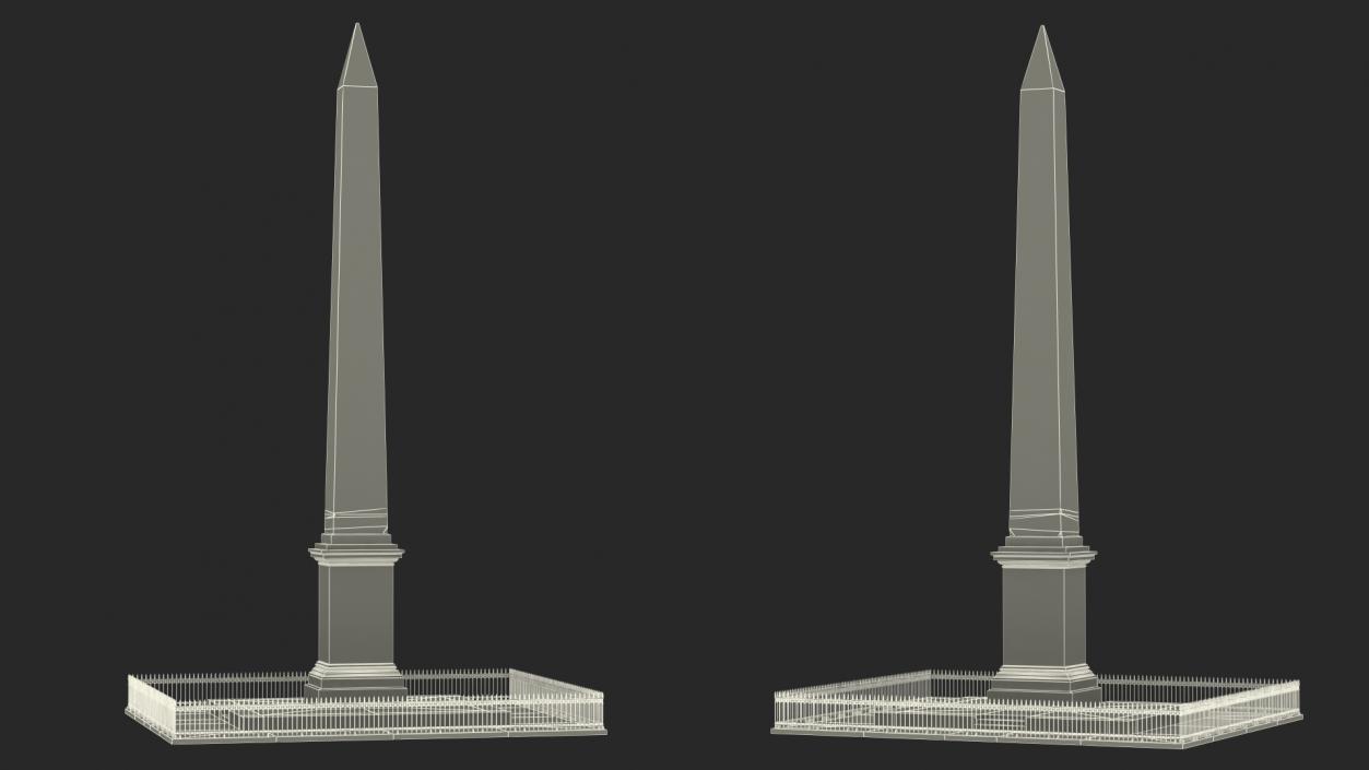 Luxor Obelisks Paris France 3D