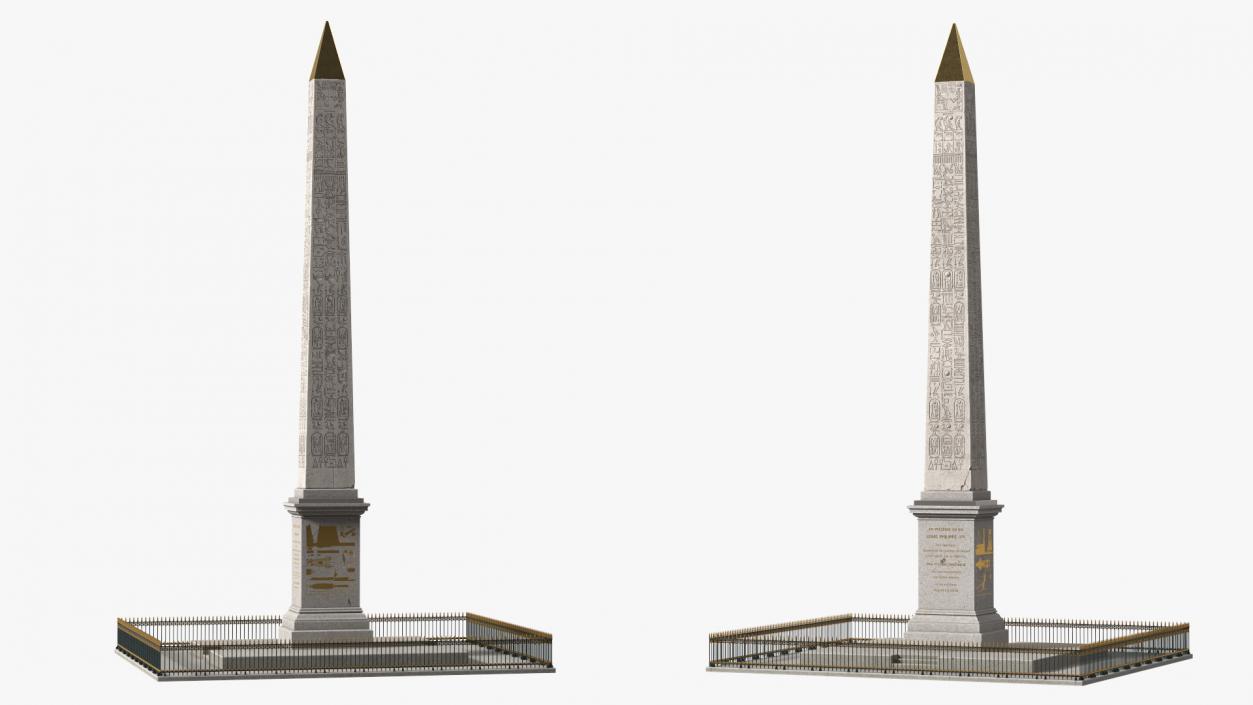 Luxor Obelisks Paris France 3D