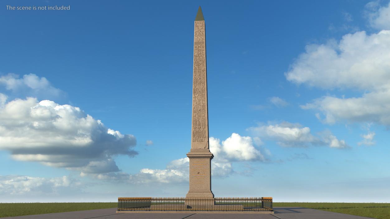 Luxor Obelisks Paris France 3D