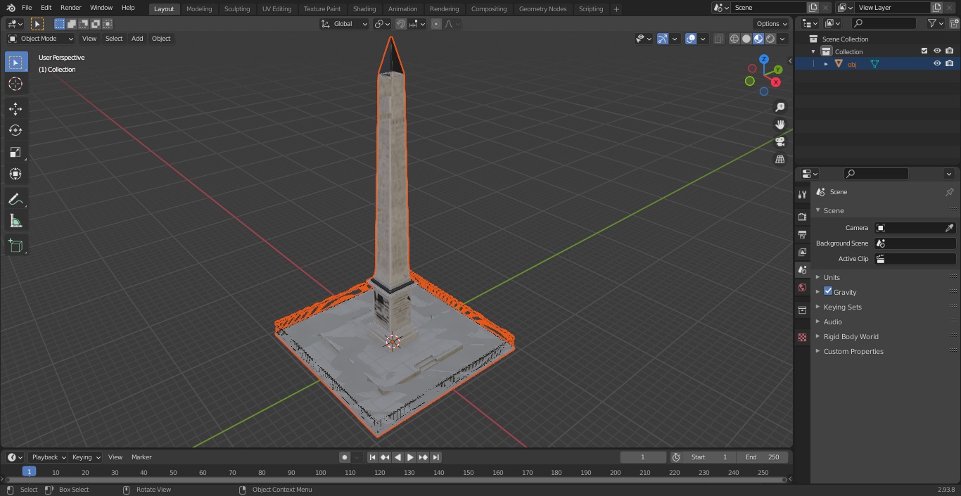 Luxor Obelisks Paris France 3D