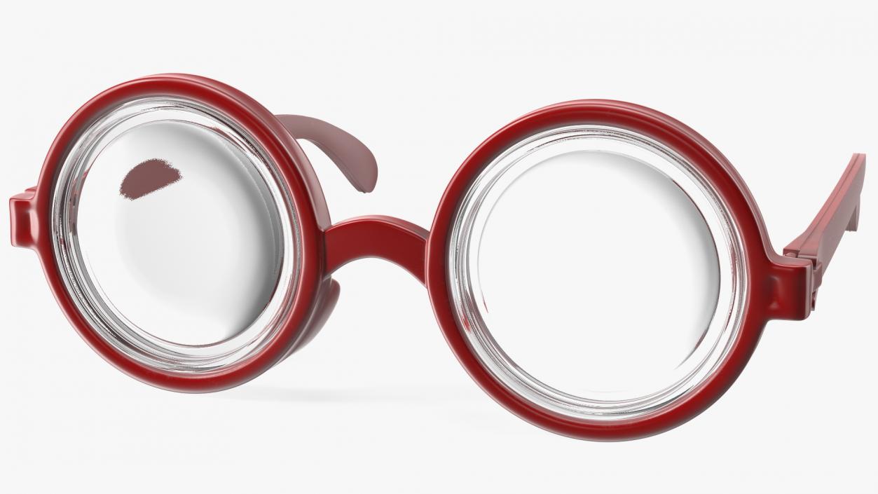 3D Red Nerd Glasses