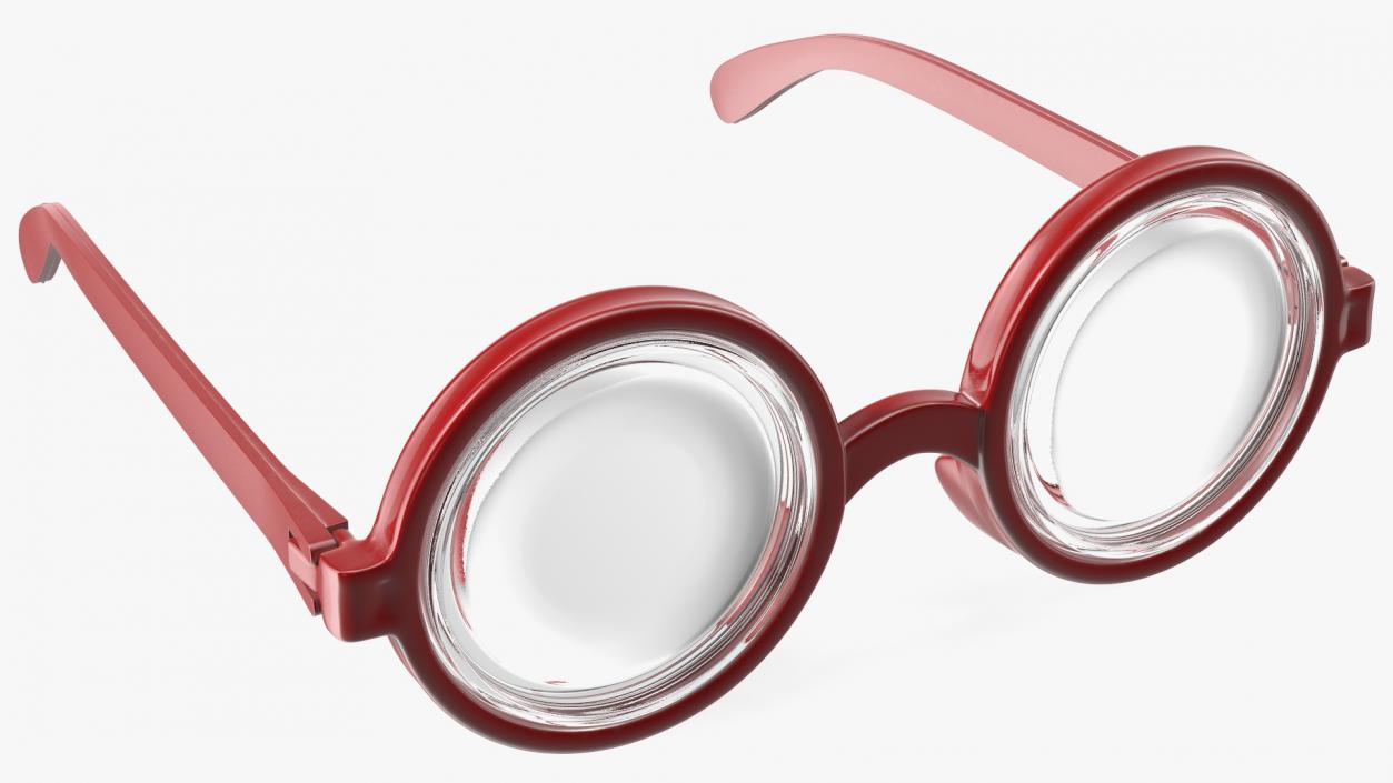 3D Red Nerd Glasses