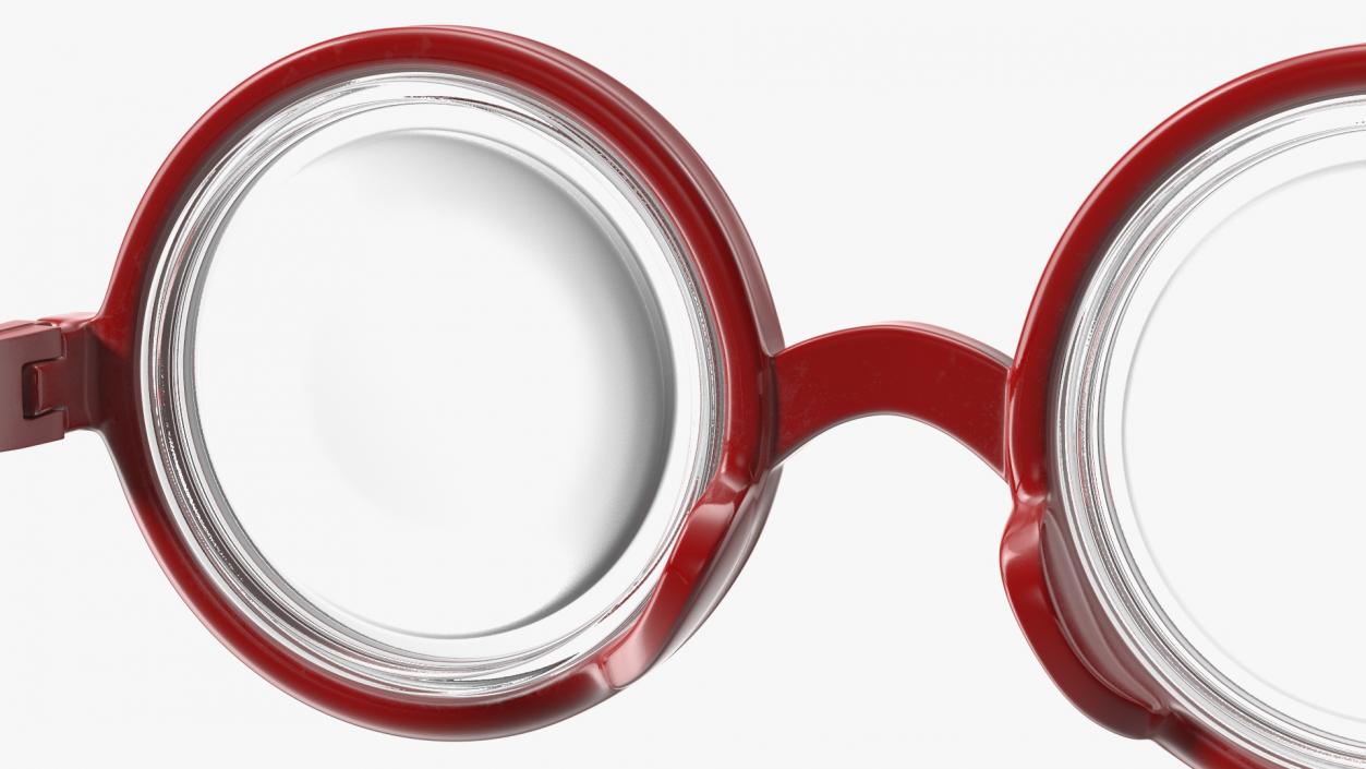 3D Red Nerd Glasses