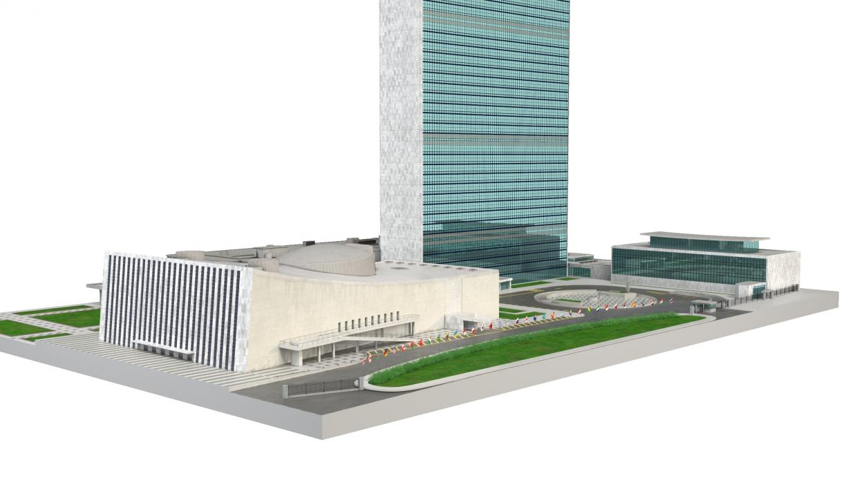 Headquarters of the United Nations 3D model