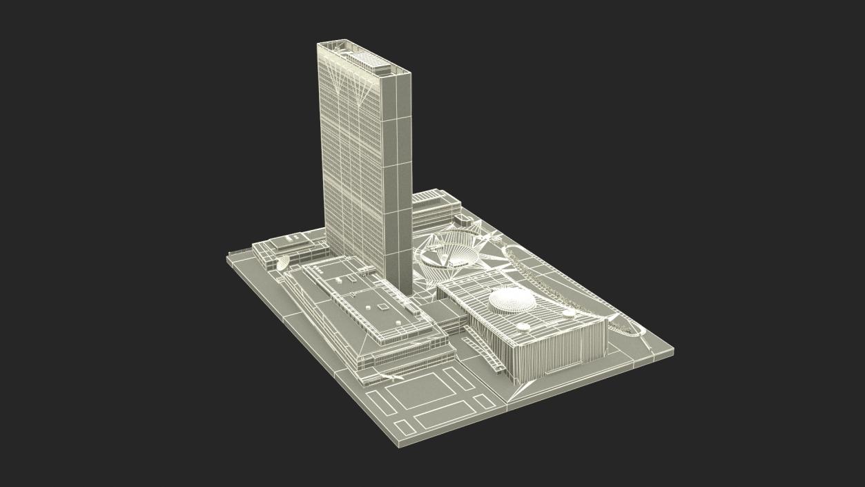 Headquarters of the United Nations 3D model