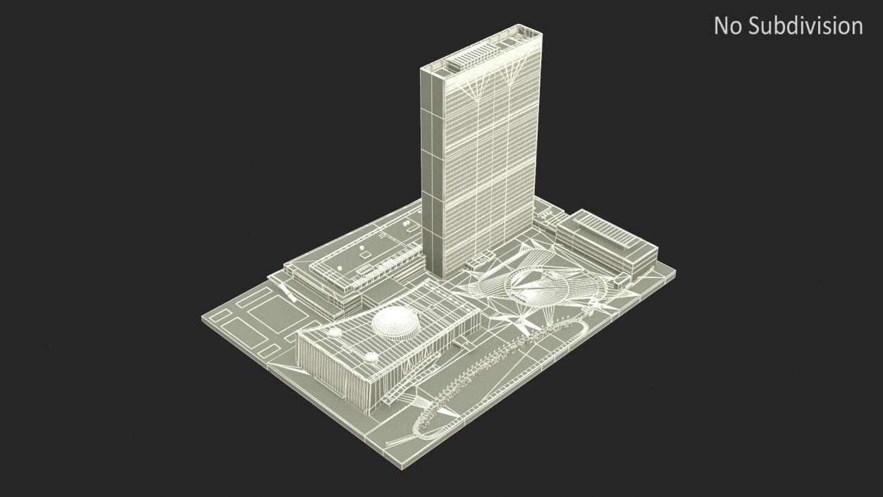 Headquarters of the United Nations 3D model