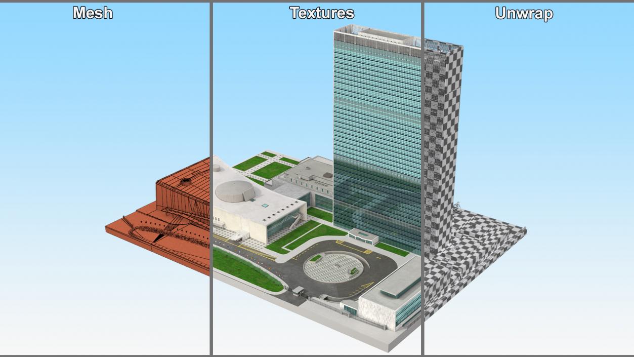 Headquarters of the United Nations 3D model