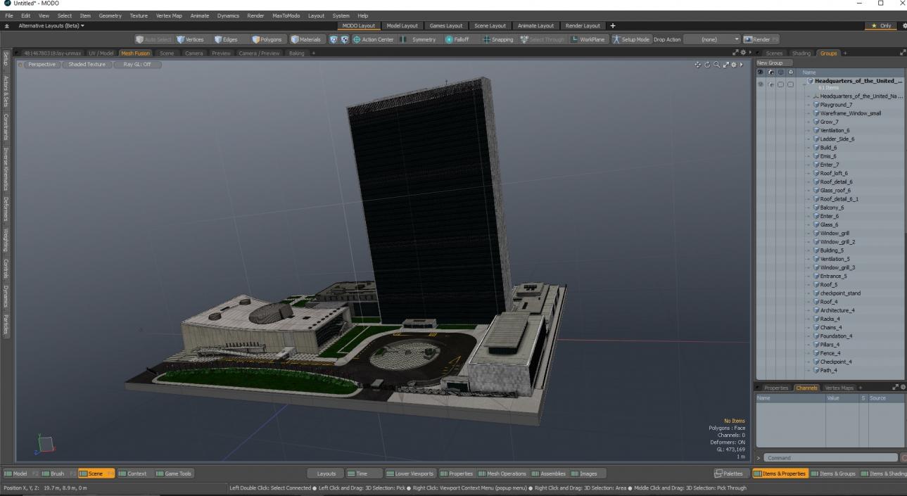 Headquarters of the United Nations 3D model