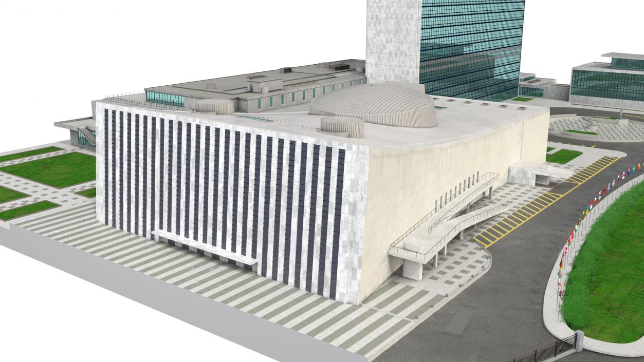 Headquarters of the United Nations 3D model