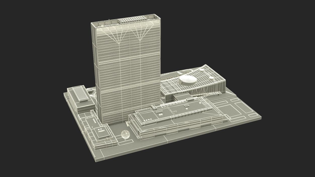 Headquarters of the United Nations 3D model