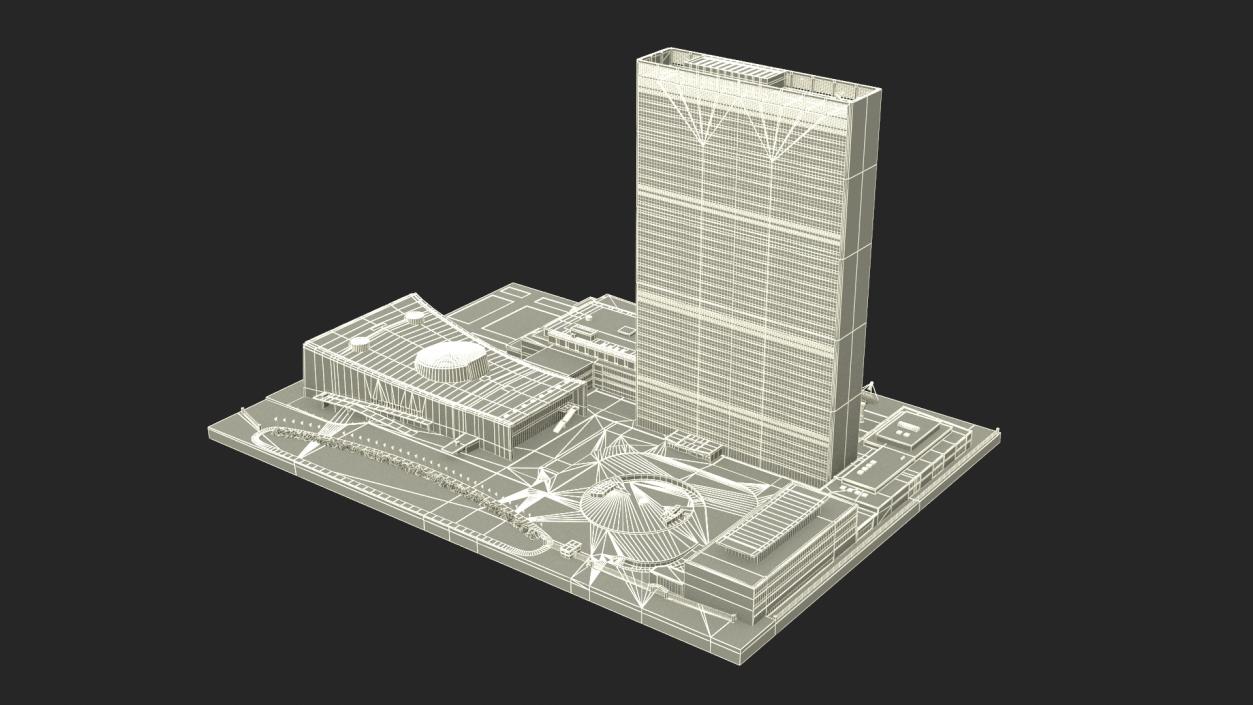 Headquarters of the United Nations 3D model