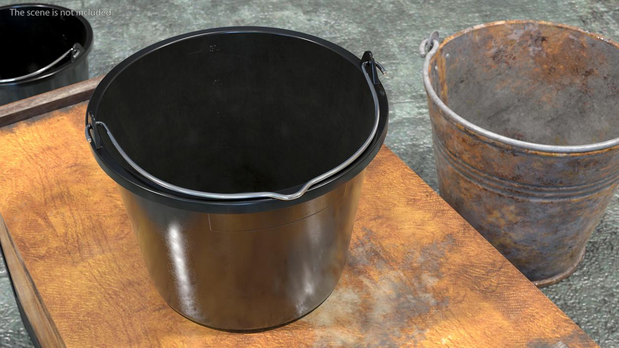 Construction Buckets Set 3D model