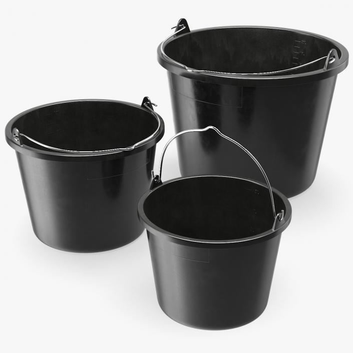 Construction Buckets Set 3D model