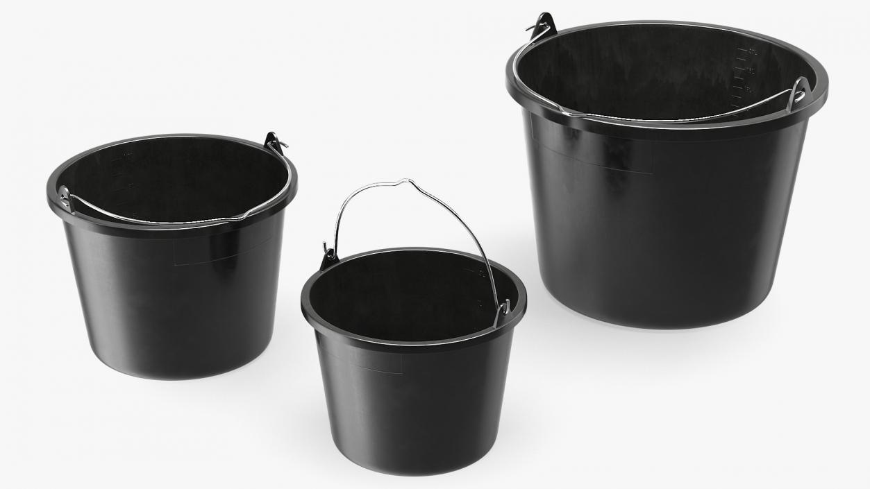 Construction Buckets Set 3D model