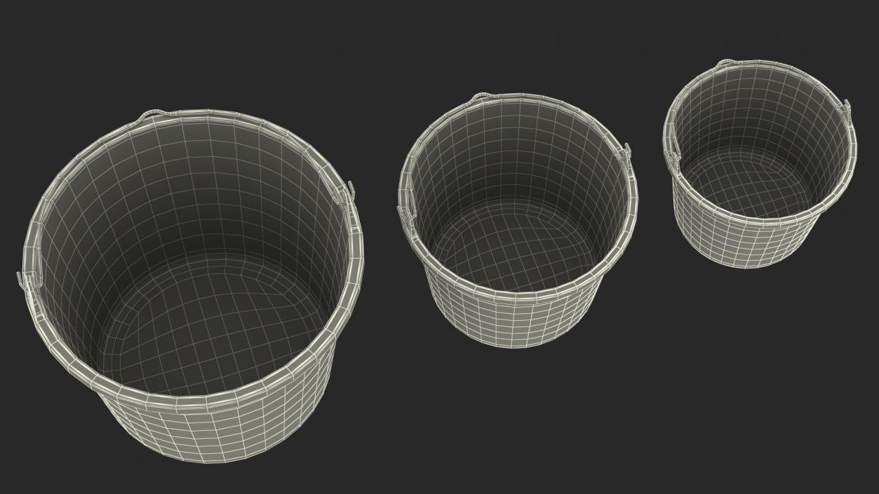 Construction Buckets Set 3D model