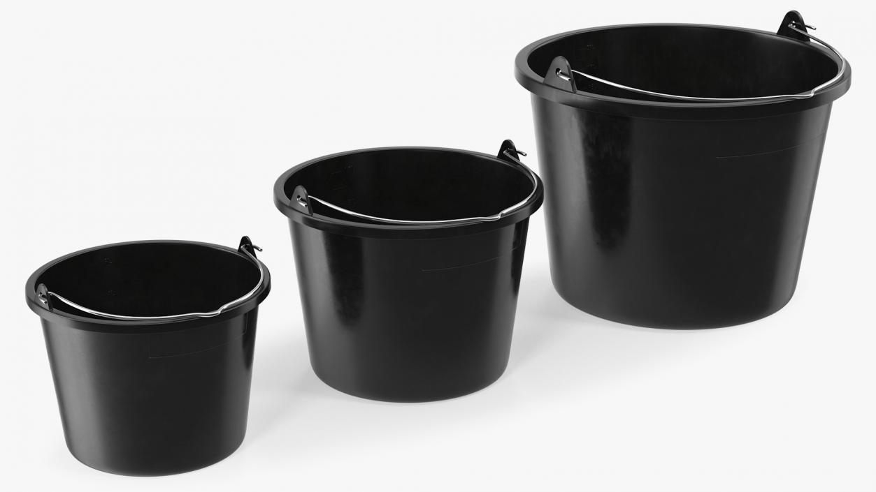 Construction Buckets Set 3D model