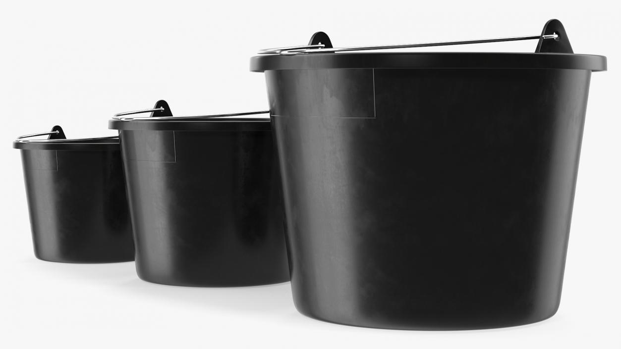 Construction Buckets Set 3D model