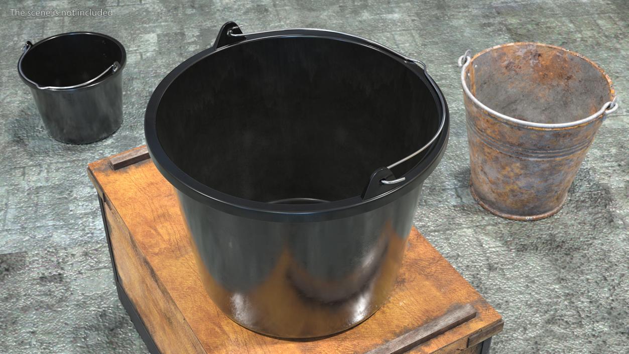 Construction Buckets Set 3D model