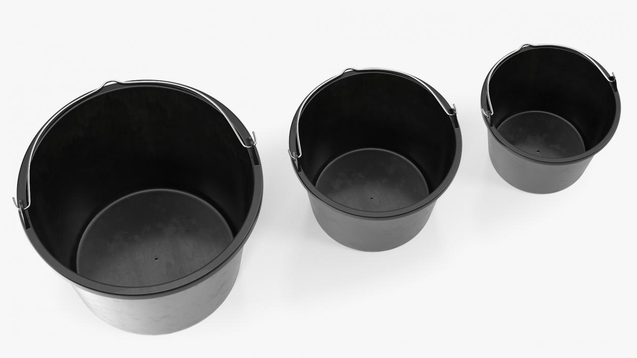 Construction Buckets Set 3D model