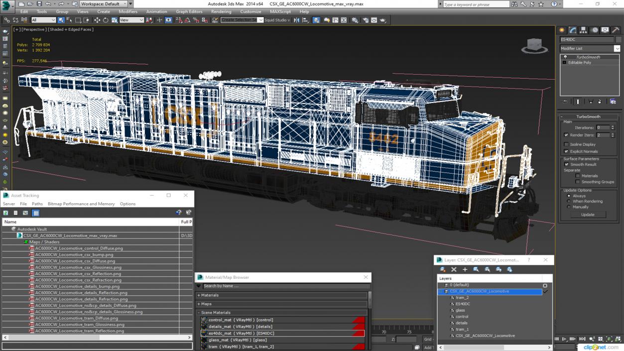 3D CSX GE AC6000CW Locomotive