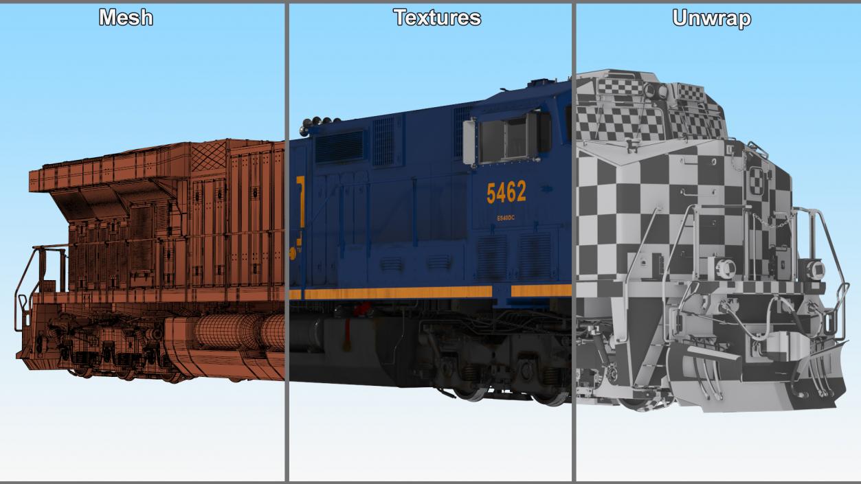 3D CSX GE AC6000CW Locomotive