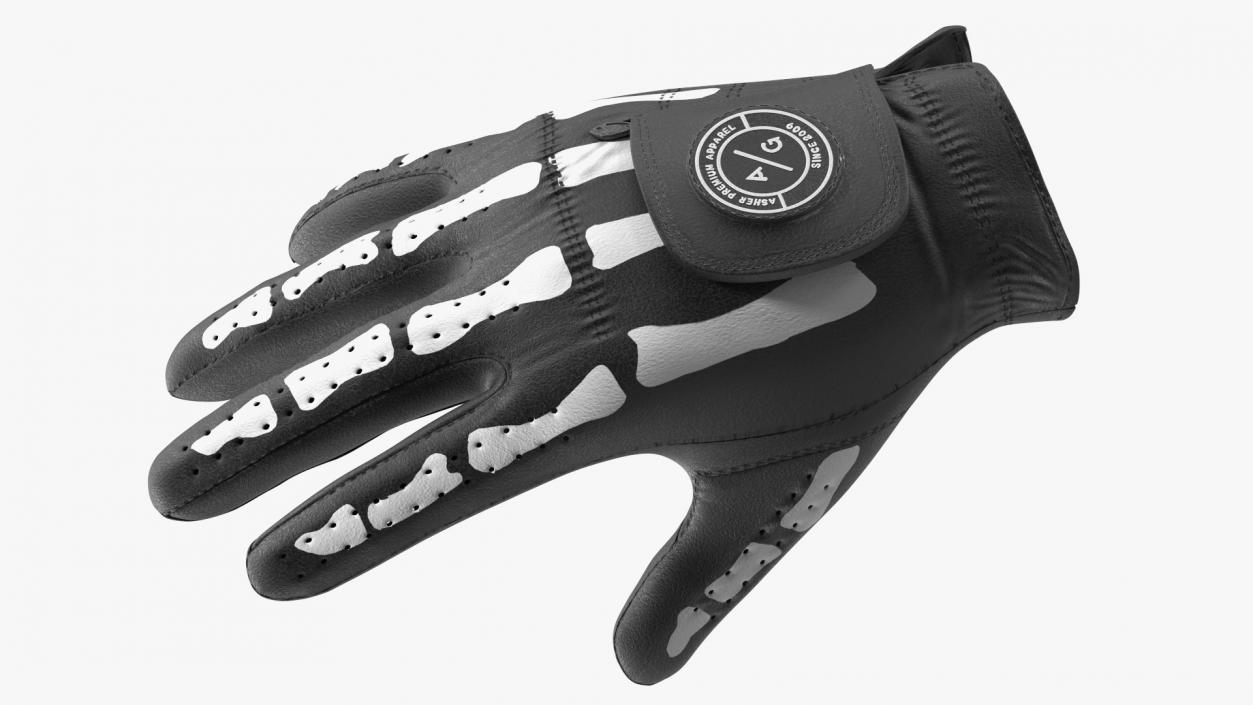 3D Black Premium Golf Gloves Asher