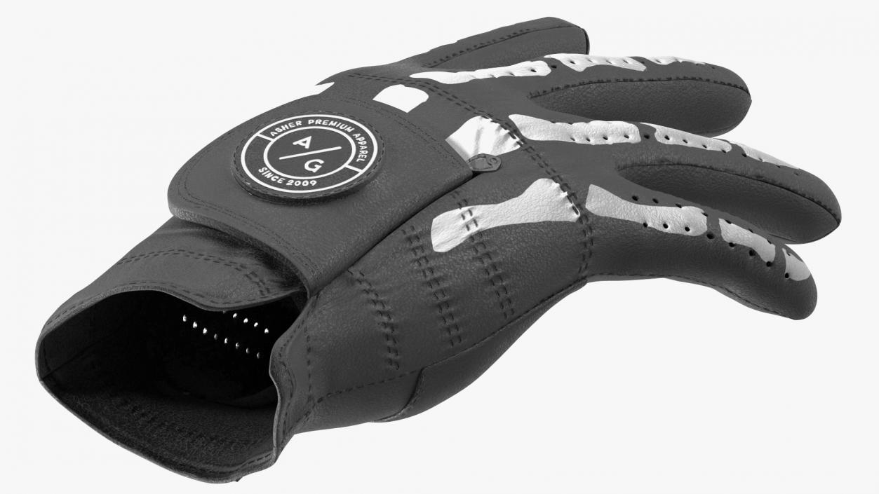 3D Black Premium Golf Gloves Asher