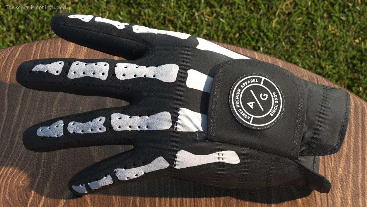 3D Black Premium Golf Gloves Asher