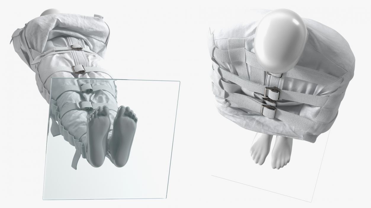 3D model Straitjacket Mannequin Figure White