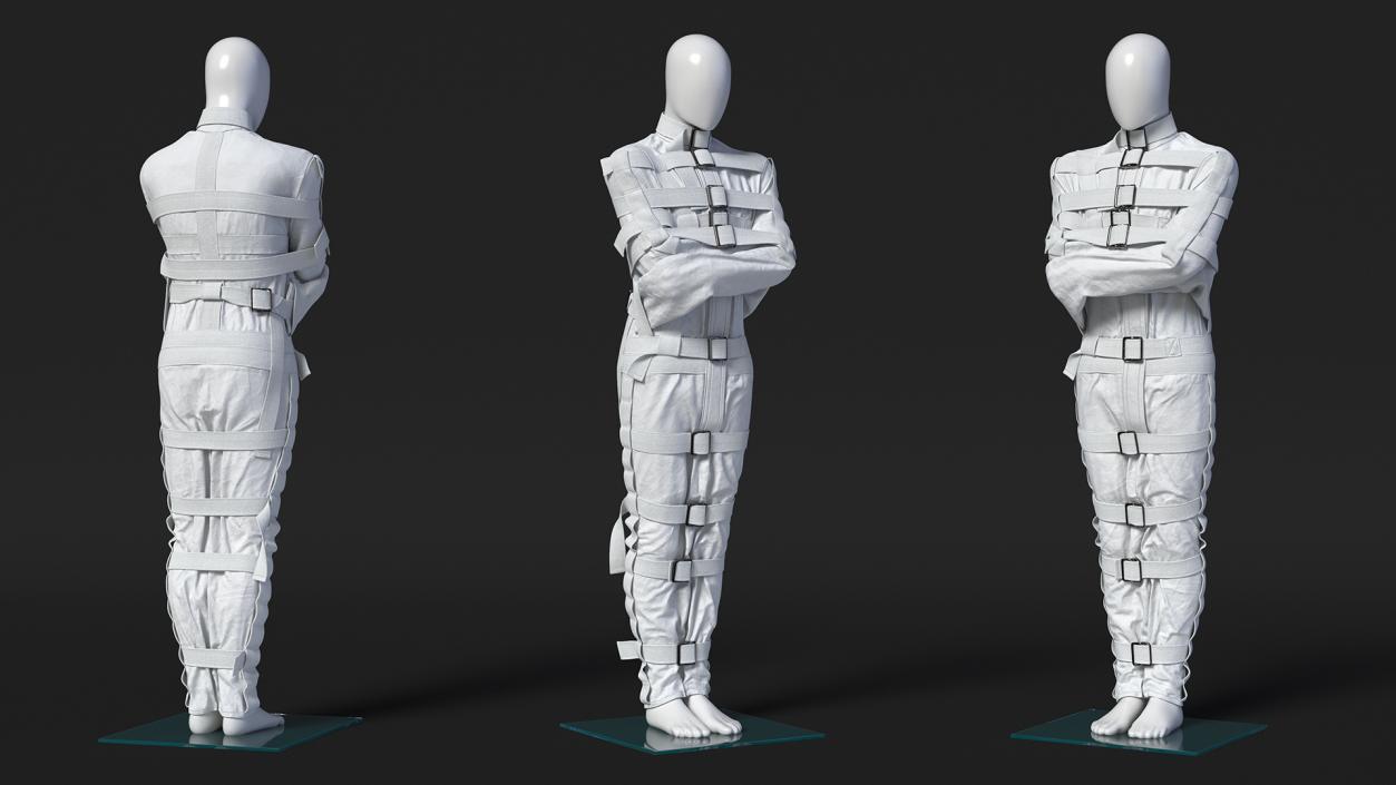 3D model Straitjacket Mannequin Figure White