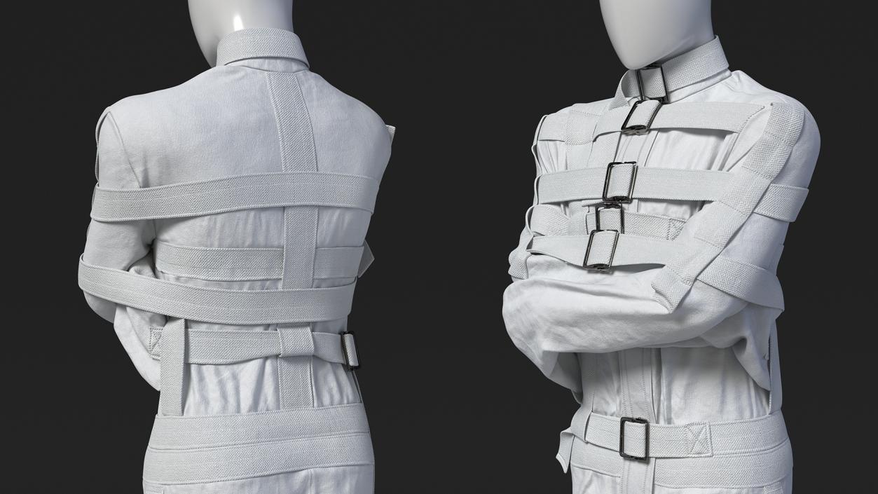 3D model Straitjacket Mannequin Figure White