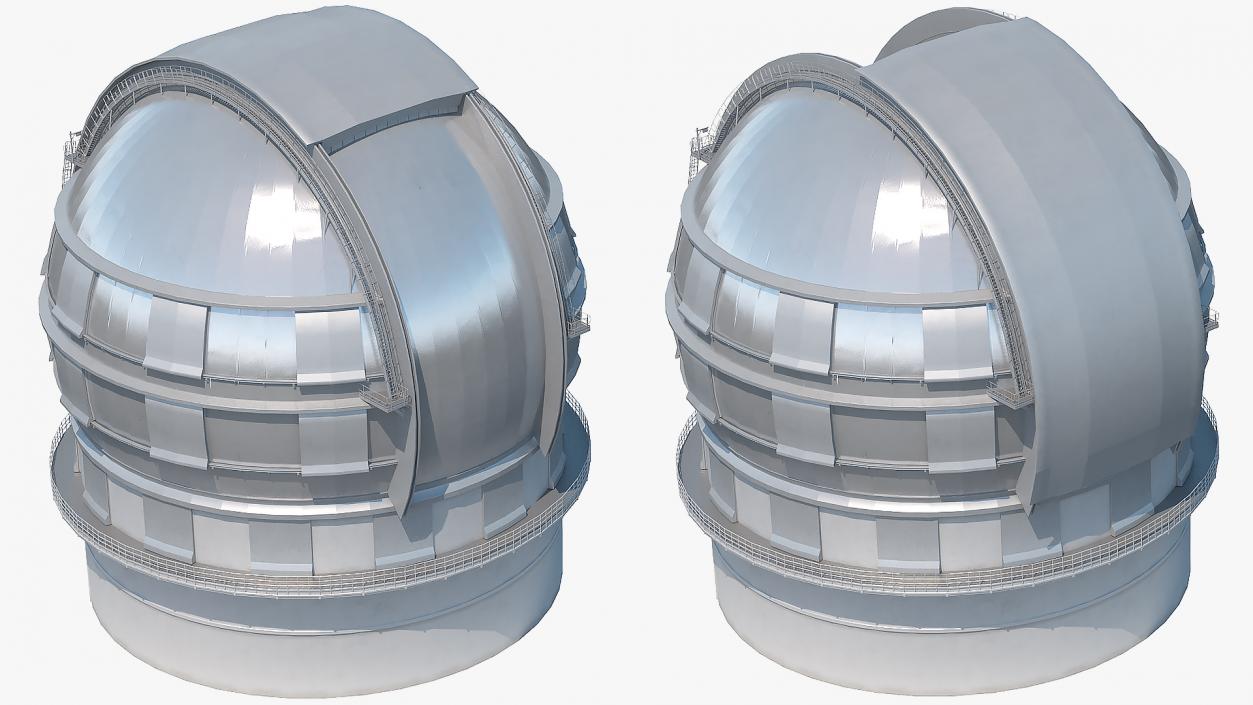 3D Astronomical Observatory Dome Rigged