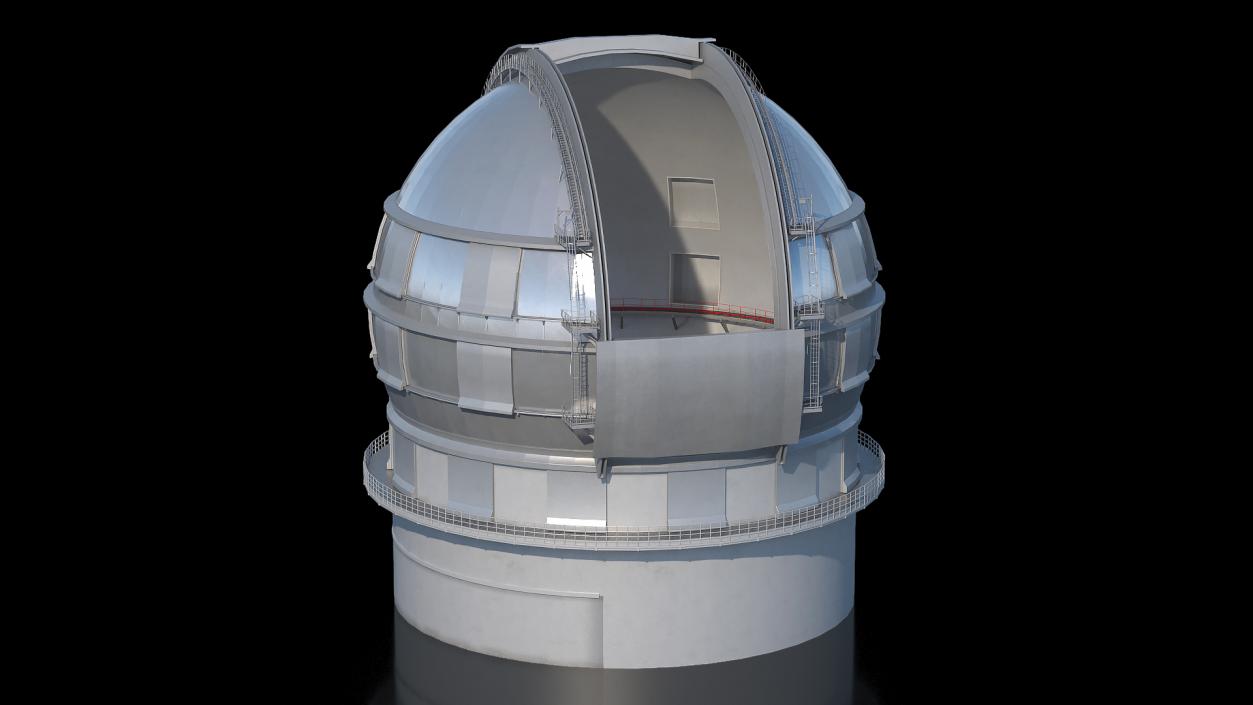 3D Astronomical Observatory Dome Rigged