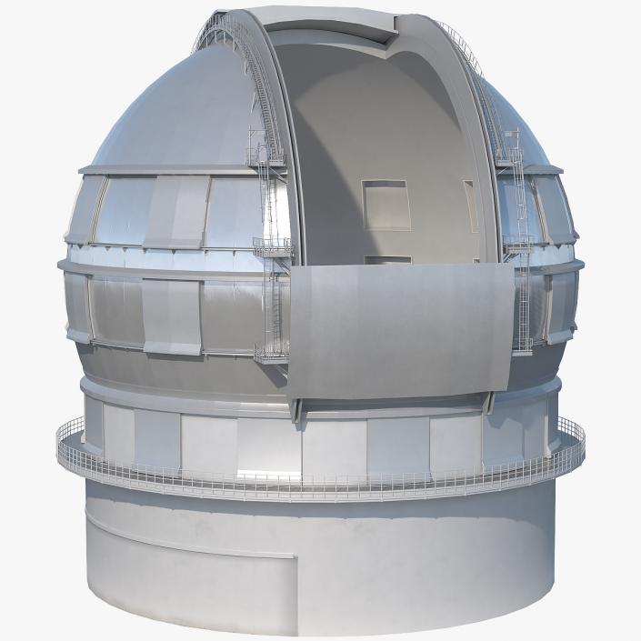 3D Astronomical Observatory Dome Rigged