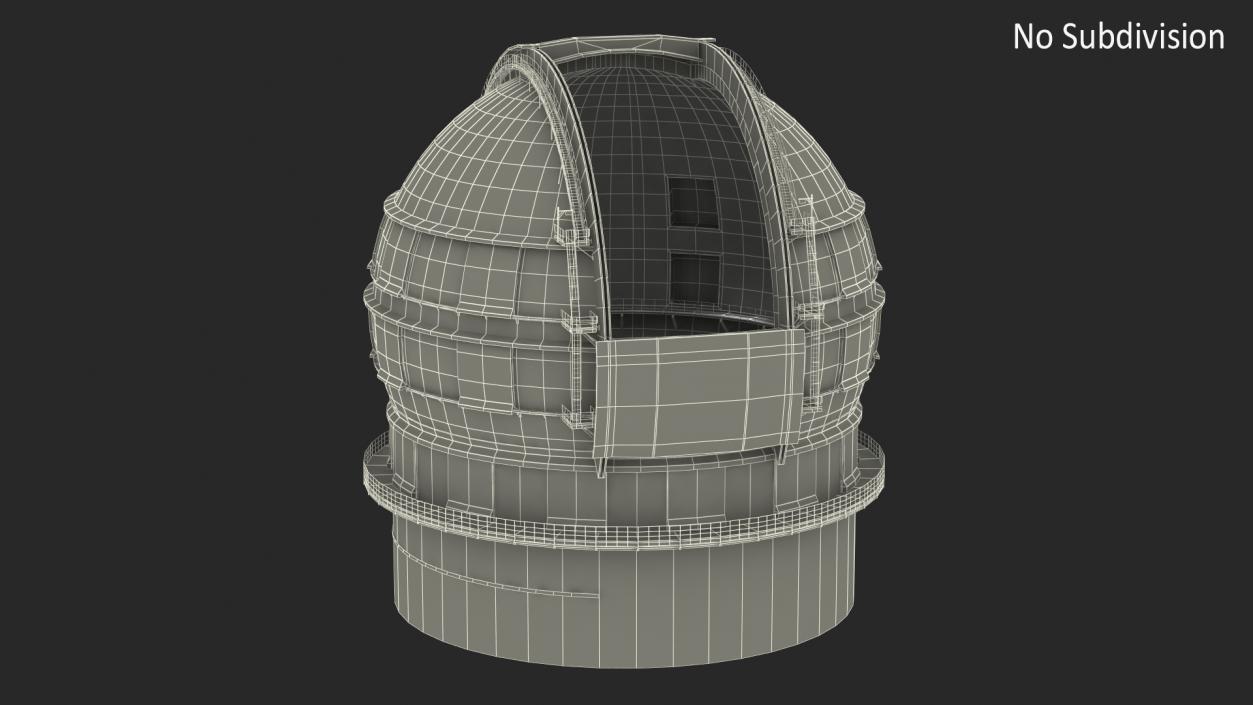 3D Astronomical Observatory Dome Rigged