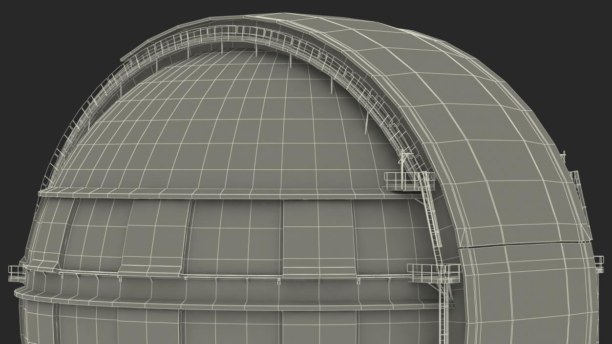 3D Astronomical Observatory Dome Rigged