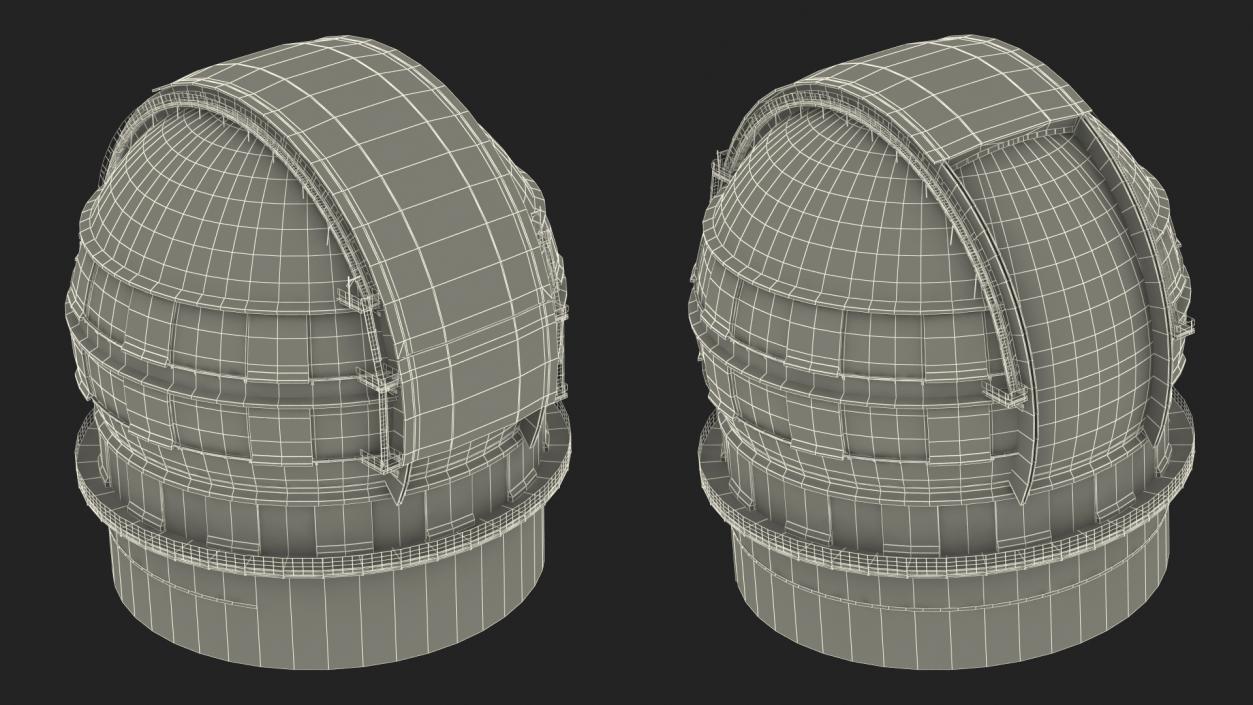 3D Astronomical Observatory Dome Rigged