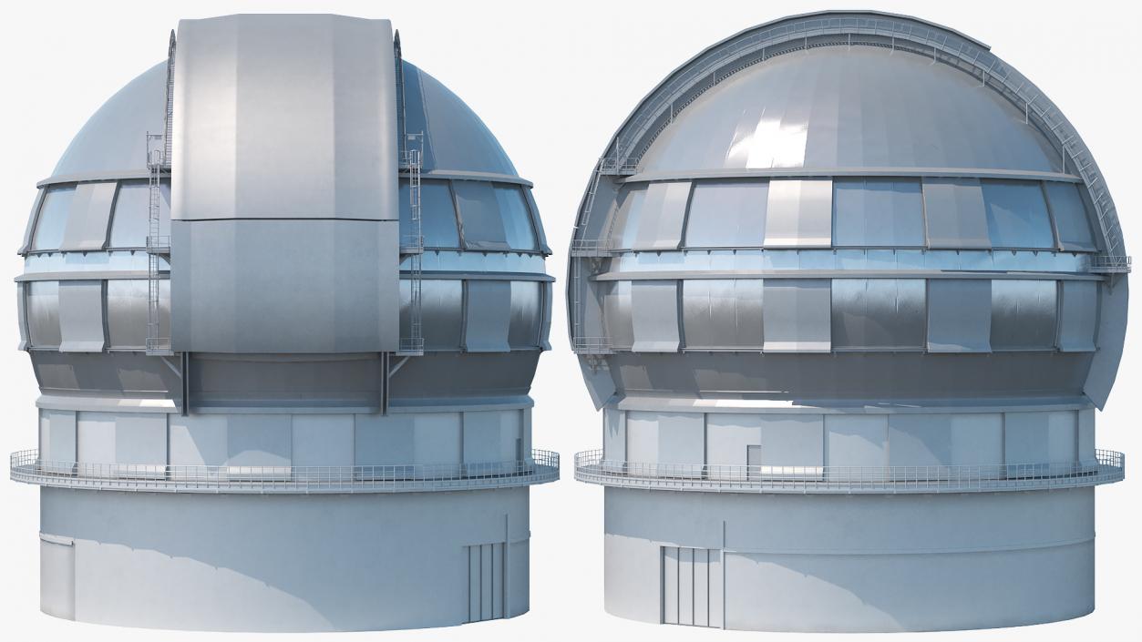 3D Astronomical Observatory Dome Rigged